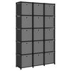 vidaXL Органайзер с 15 отделения с кутии, черен, 103x30x175,5 см, плат