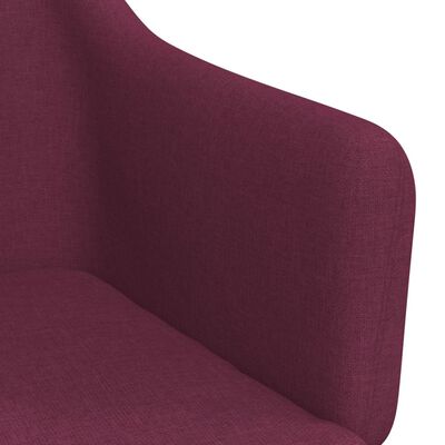 vidaXL Въртящи се трапезни столове, 2 бр, лилави, текстил