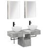 vidaXL Комплект шкафове за баня 5 pcs Бетонно сиво 43 x 11,5 x 60,5 см