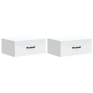vidaXL Спален шкаф с монтаж на стена 2 pcs Бяло 49 x 34,5 x 20 см