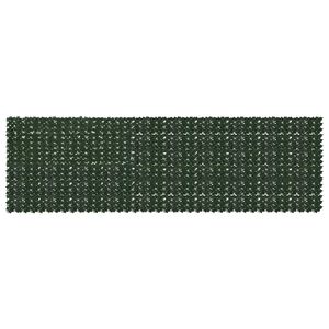 vidaXL Завеса за балкон с листа Тъмнозелено 500 x 150 cm