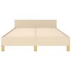 vidaXL Рамка за легло без матрак, кремави, 120x190 см, плат