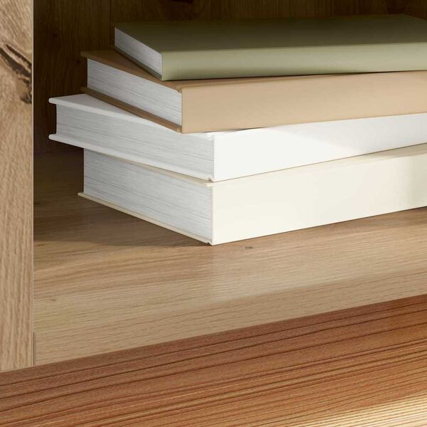 vidaXL Шкаф за грамофонни плочи Дъб 121 x 38 x 48 cm Инженерно дърво