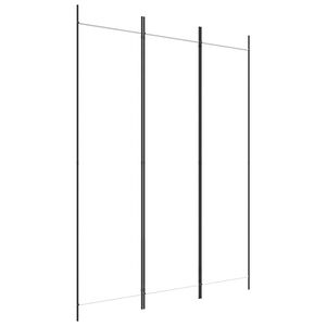 vidaXL Параван за стая, 3 панела, бял, 150x200 см, текстил