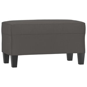 vidaXL Пейка, сива, 70x35x41 см, изкуствена кожа