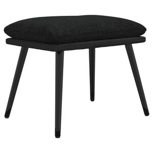 vidaXL Табуретка, черна, 45x29,5x35 см, текстил и изкуствена кожа
