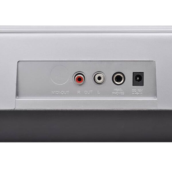 vidaXL Комплект електрически кийборд с 61 клавиша сребристо и черно