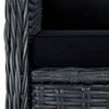 vidaXL Градински трапезен комплект, 7 части, тъмносив