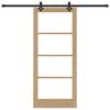vidaXL Преплъзваща се врата Естествен 86 x 198,5 см