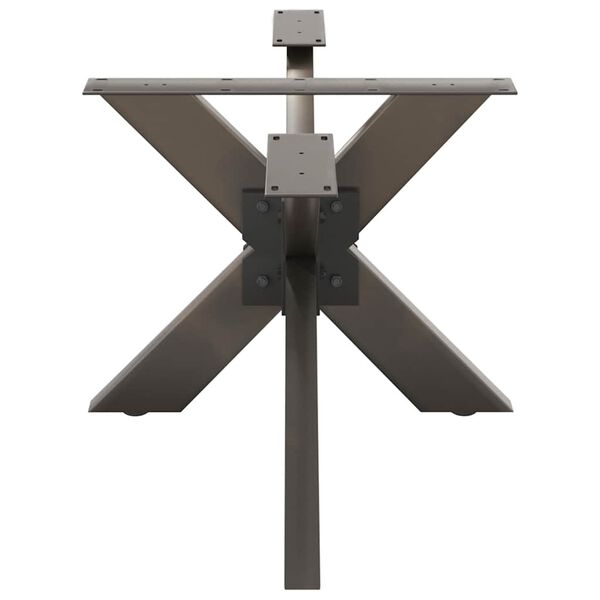 vidaXL Крак за масичка за кафе, форма на паяк, черен, 98x58x(42-43) см, стомана