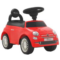 vidaXL Детска кола за яздене "Fiat 500" червена