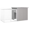 vidaXL Клетка за зайци сива 200x91x100 см поцинкована стомана