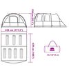 vidaXL Семейна палатка, тунелна, 7-местна, синя, водоустойчива