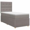 vidaXL Континентално легло с матрак Таупе 90 x 190 cm Текстил