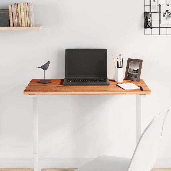 vidaXL Плот за маса 80x40x1,5 см правоъгълен масивен бук