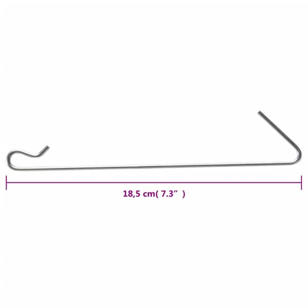 vidaXL Куки за габиони, 10 бр, стомана