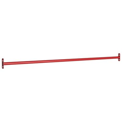 vidaXL Лост за упражнения, 125 см, стомана, червен
