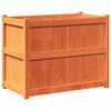 vidaXL Градински сандък, восъчнокафяв, 90x50x70 см, борово дърво масив