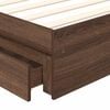 vidaXL Легло с място за съхранение с таблото Кафяв дъб 75 x 190 cm