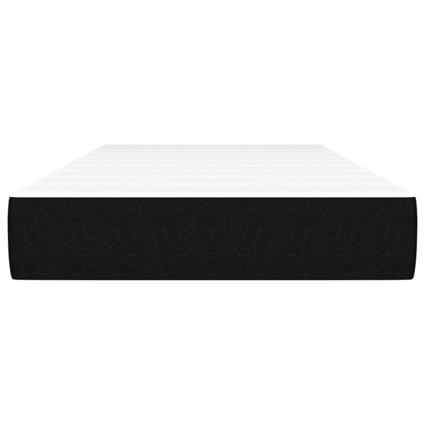 vidaXL Матрак за легло с покет пружини черен 100x200x20 см плат