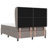 vidaXL Легло с пружинирана основа с матрак Таупе 140 x 190 cm текстил