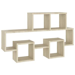 vidaXL Стенен рафт във форма на кола, дъб сонома, 82x15x51 см