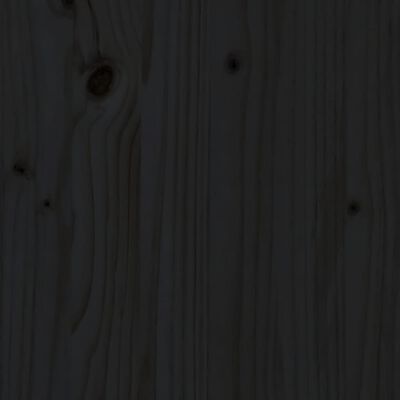 vidaXL Градински лаундж комплект от 6 части, черен, масивно дърво бор