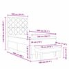 vidaXL Легло с пружинирана основа Светлосиво 100 x 200 cm текстил