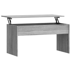 vidaXL Кафе маса, сив сонома, 102x50,5x52,5 см, инженерно дърво