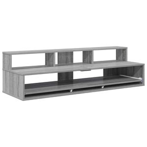 vidaXL Студио бюро Сив Сонома 110 x 42,5 x 36 см Инженерна дървесина