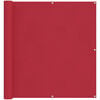 vidaXL Балконен екран Червено 110 x 700 см Оксфордска тъкан
