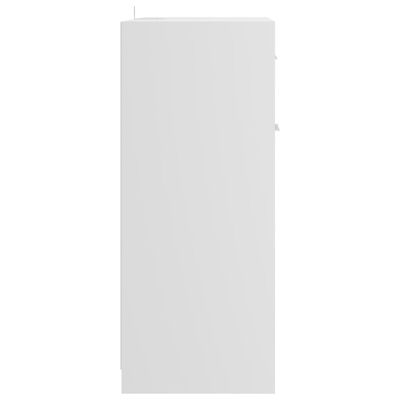 vidaXL Шкаф за баня, бял гланц, 60x33x80 см, ПДЧ