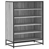vidaXL Шкаф за обувки Grey Sonoma 75x38x97,5 cm Изработена дървесина