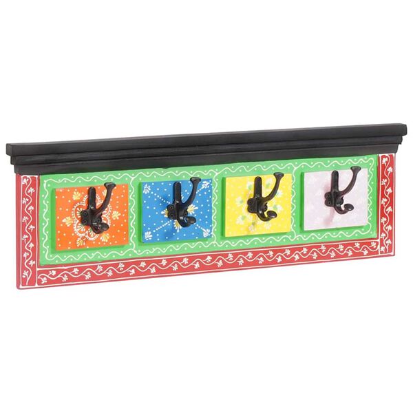 vidaXL Закачалка за палта Черно 80 x 25 x 2 cm Инженерно дърво