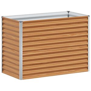 vidaXL Градинска повдигната леха 98 x 50 x 68 см Галванизирана стомана