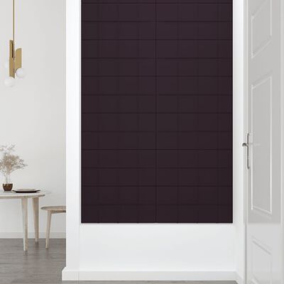 vidaXL Стенни панели, 12 бр, лилави,60x30 см, плат, 2,16 м²