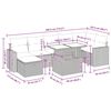 vidaXL Градински диван с възглавници, 8 части, бежов полиратан