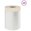 vidaXL Прахосмукачна кърпа с лепило 12 бр. Прозрачен 30 x 3300 см HDPE