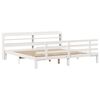 vidaXL Рамка за легло с табла без матрак, бяла, 180x200 см