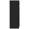 vidaXL Скрин с чекмеджета, черен, 60x36x103 см, инженерно дърво