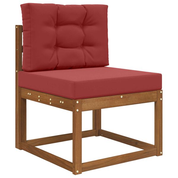 vidaXL Възглавница за диван на открито 2 pcs виненочервен Полиестер