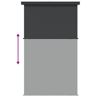vidaXL Вертикална тента за балкон, 165x250 см, черна