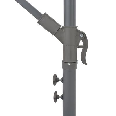 vidaXL Градински чадър с чупещо рамо и алуминиев прът, 300 см, син
