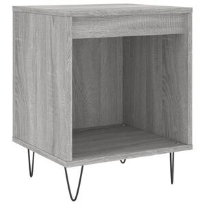 vidaXL Нощно шкафче сив сонома 40x35x50 см инженерно дърво