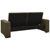 vidaXL Разтегателен диван, кафяв, изкуствена кожа