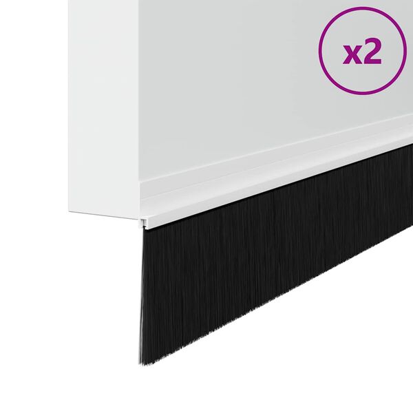 vidaXL Самозалепващи се четки за уплътняване на врати 2 pcs Бяло