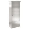 vidaXL Пощенска кутия за пратки с врата Сребрист 44,5 x 29 x 110,5 см