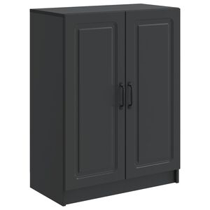 vidaXL Служебен шкаф Черно 66 x 34,5 x 87 см Инженерна дървесина