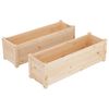 vidaXL Градински сандъци, 2 бр, 100x31x31 см, борово дърво масив