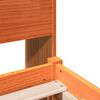 vidaXL Легло с етажерка за книги, без матрак, 75x190 см, дърво масив
